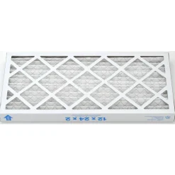 Pleated Air Filter: Wire-Backed Pleated, MERV 10, Synthetic, 55% Efficient, 12