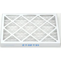 Pleated Air Filter: Wire-Backed Pleated, MERV 8, Synthetic, 35% Efficient, 14" High, 20" Wide, 2" Deep