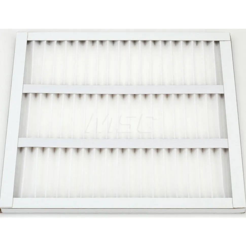 Pleated Air Filter: Wireless Pleated, MERV 8, Synthetic, 35% Efficient, 20" High, 20" Wide, 1" Deep