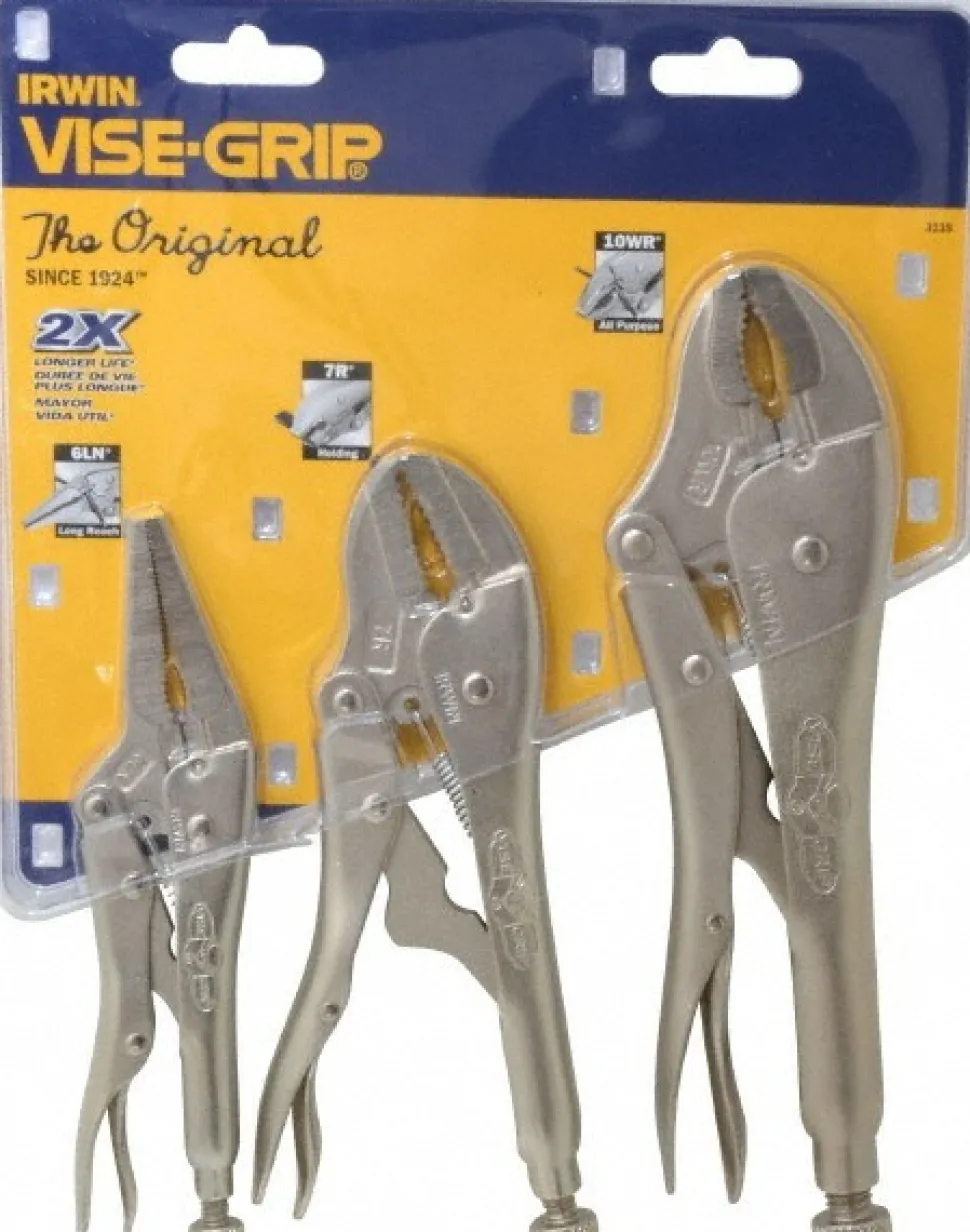 Plier Set: 3 Pc, Locking Pliers