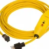 Plug-In GFCI Cord Set: 50' Cord, 15A, 125V
