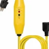 Plug-In GFCI Cord Set: 6' Cord, 15A, 125V