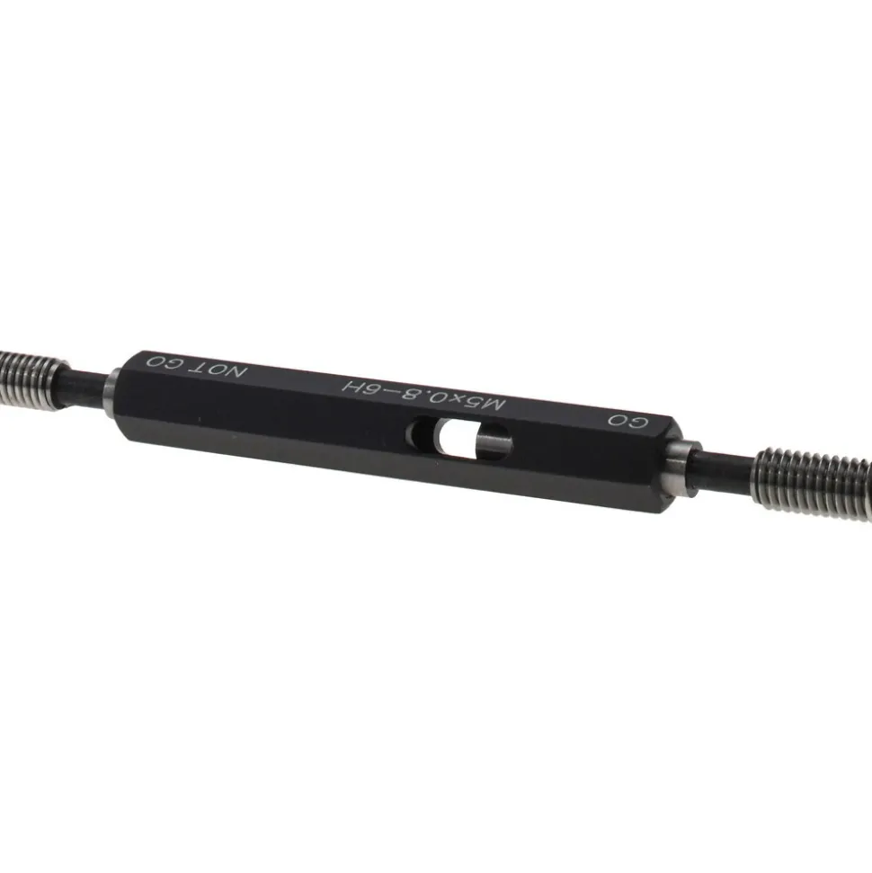 Plug Thread Gage: M5x0.8 Thread, 6H Class, Double End, Go & No Go