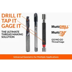 Plug Thread Gage: M2x0.4 Thread, 6H Class, Double End, Go & No Go