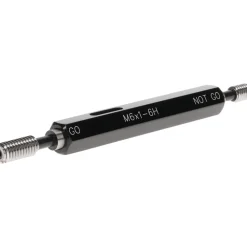 Plug Thread Gage: M6x1 Thread, 6H Class, Double End, Go & No Go