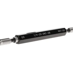 Plug Thread Gage: 1/4-20 Thread, 2B Class, Double End, Go & No Go