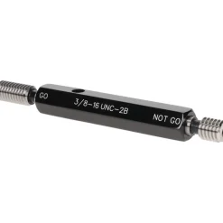 Plug Thread Gage: 3/8-16 Thread, 2B Class, Double End, Go & No Go