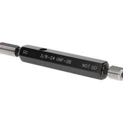 Plug Thread Gage: 3/8-24 Thread, 2B Class, Double End, Go & No Go