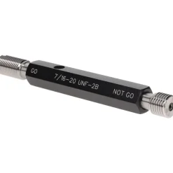 Plug Thread Gage: 7/16-20 Thread, 2B Class, Double End, Go & No Go