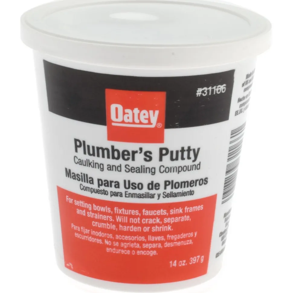 Plumbers Putty: Type: Plumber's Putty; Container Size: 14 oz; For Use With: Frames, faucets, & Strainer Baskets