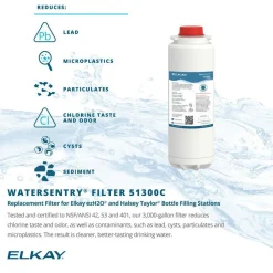 Plumbing Cartridge Filter: 3-1/4" OD, 9-1/2" Long, 0.5 micron