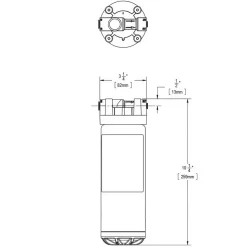 Plumbing Cartridge Filter: 3-1/4" OD, 9-1/2" Long, 0.5 micron