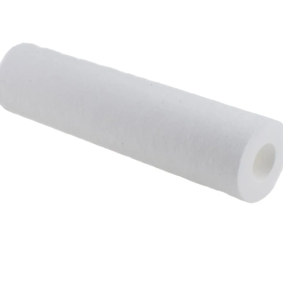Plumbing Cartridge Filter: 2-1/2" OD, 9-7/8" Long, 1 micron, Polypropylene