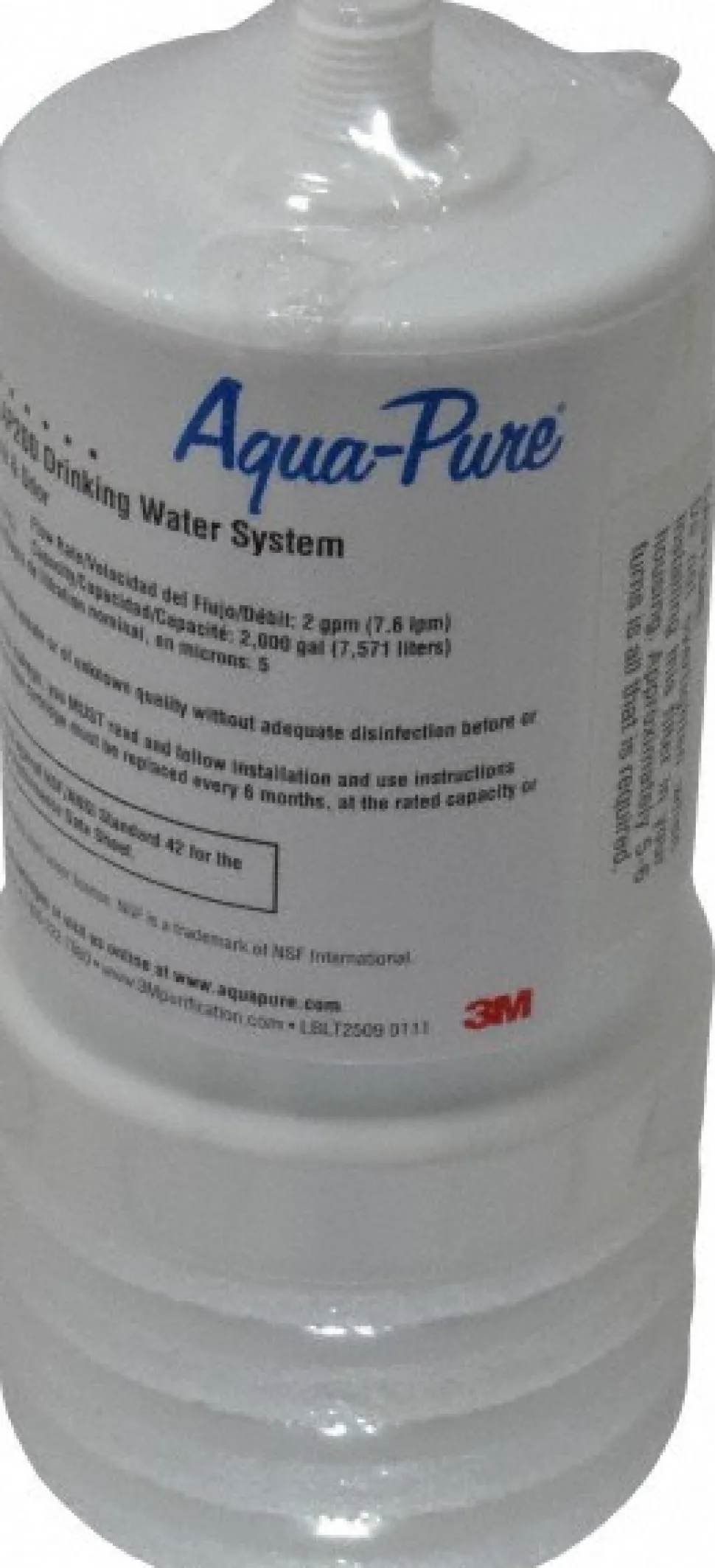 Plumbing Cartridge Filter: 3-1/16" OD, 6-15/16" Long, 5 micron, Cellulose Fiber