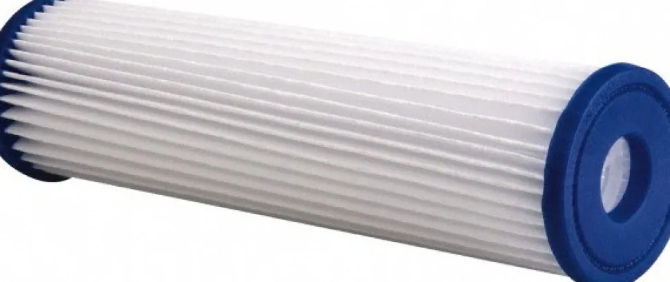 Plumbing Cartridge Filter: 2-5/8" OD, 9-3/4" Long, 30 micron, Non-Woven Polyester
