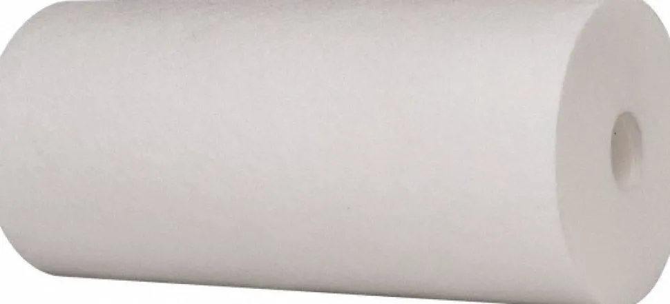 Plumbing Cartridge Filter: 4-1/2" OD, 9-3/4" Long, 25/1 micron, Polypropylene