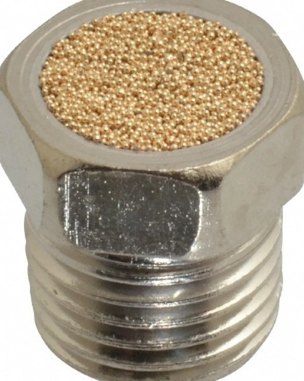 Pneumatic Breather Vent Muffler: 1/4" Male NPT