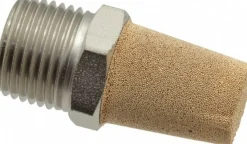 Pneumatic Exhaust Muffler: 1/2" Male NPT, 92 dB