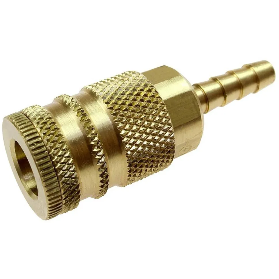 Pneumatic Hose Coupling: 1/4" Body Dia, Industrial Interchange