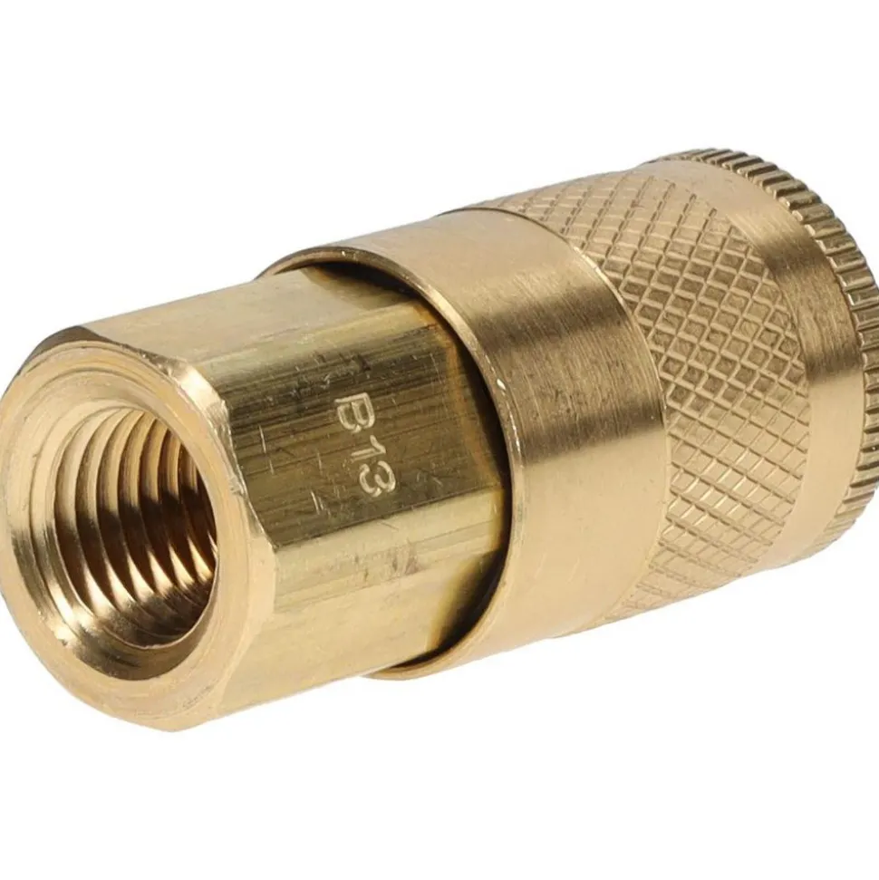 Pneumatic Hose Coupling: 1/4-18, 1/4" Body Dia, Tru-Flate Automotive Interchange
