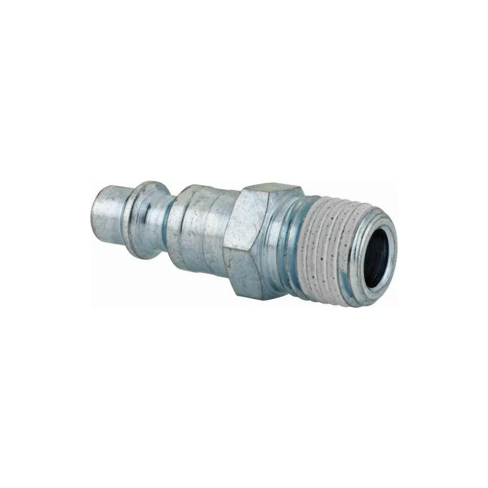 Pneumatic Hose Coupling: 1/4" Thread, 1/4" Body Dia, Industrial Interchange