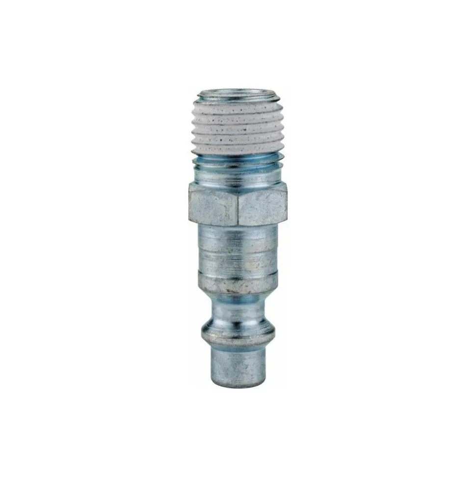 Pneumatic Hose Coupling: 1/4" Thread, 1/4" Body Dia, Industrial Interchange