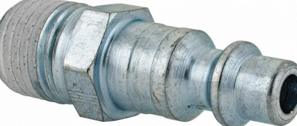 Pneumatic Hose Coupling: 1/4" Thread, 1/4" Body Dia, Industrial Interchange