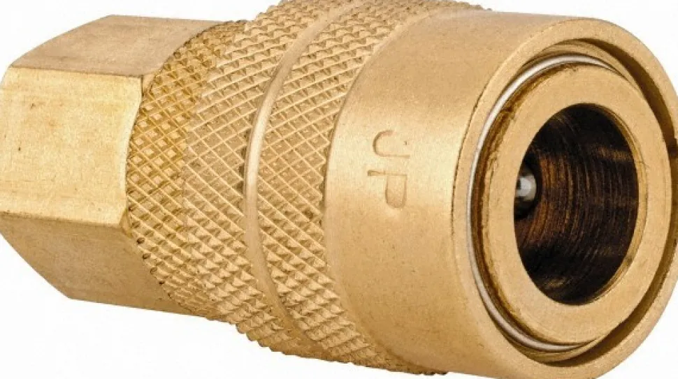 Pneumatic Hose Coupling: 1/4" Thread, 1/4" Body Dia, Industrial Interchange