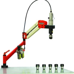 Pneumatic Tapping Arm: 39" Arm Reach, 1" Max Aluminum, 1" Max Steel, 220 RPM