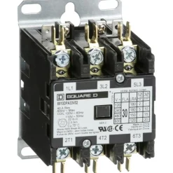 3 Pole, 30 Amp Inductive Load, 110 Coil VAC at 50 Hz and 120 Coil VAC at 60 Hz, Definite Purpose Contactor