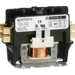 2 Pole, 30 Amp Inductive Load, 24 Coil VAC at 50/60 Hz, Definite Purpose Contactor