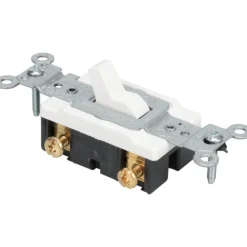 1 Pole, 120 to 277 VAC, 20 Amp, Commercial Grade Toggle Wall Switch