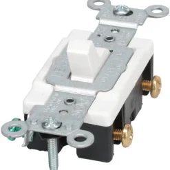 1 Pole, 120 to 277 VAC, 20 Amp, Commercial Grade Toggle Wall Switch