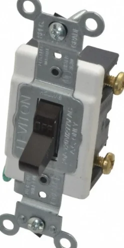 1 Pole, 120 to 277 VAC, 20 Amp, Commercial Grade Toggle Wall Switch
