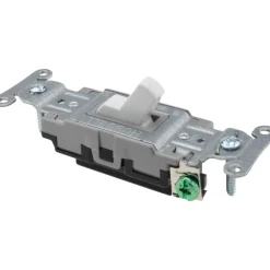 1 Pole, 120 to 277 VAC, 20 Amp, Commercial Grade Toggle Wall Switch