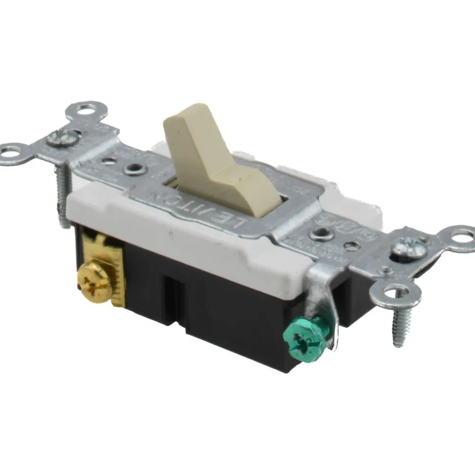 3 Pole, 120 to 277 VAC, 20 Amp, Commercial Grade Toggle Three Way Switch