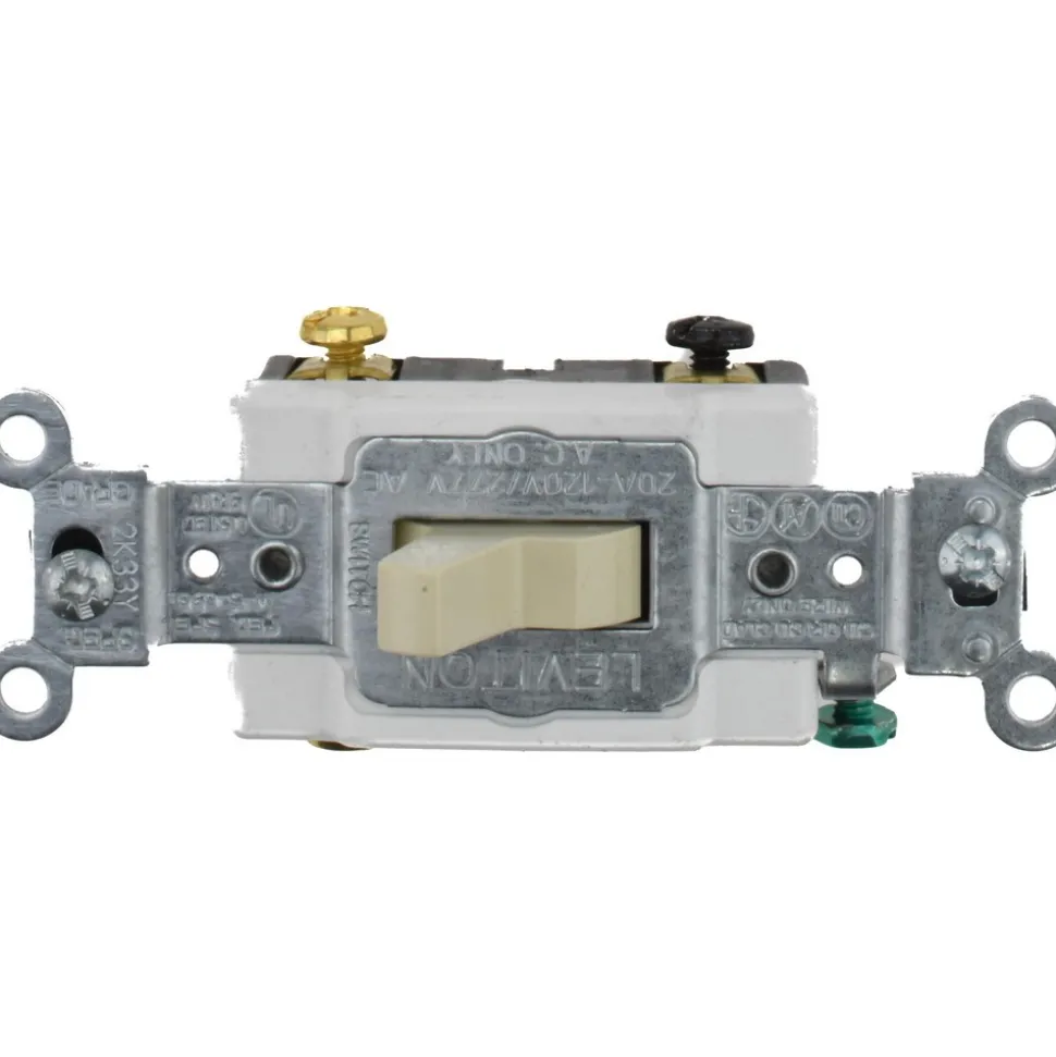 3 Pole, 120 to 277 VAC, 20 Amp, Commercial Grade Toggle Three Way Switch