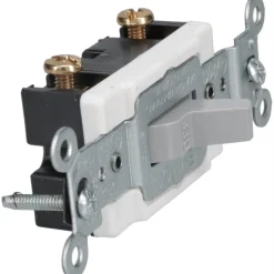 1 Pole, 120 to 277 VAC, 20 Amp, Commercial Grade Toggle Wall Switch