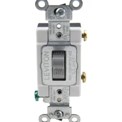 1 Pole, 120 to 277 VAC, 20 Amp, Commercial Grade Toggle Wall Switch