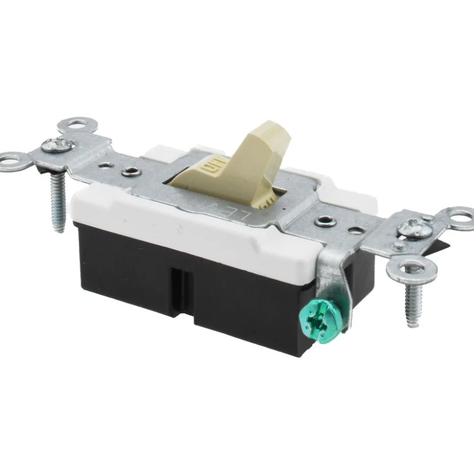 1 Pole, 120 to 277 VAC, 15 Amp, Commercial Grade Toggle Wall Switch