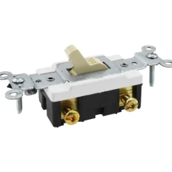 1 Pole, 120 to 277 VAC, 15 Amp, Commercial Grade Toggle Wall Switch