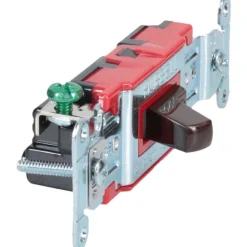 1 Pole, 120 to 277 VAC, 20 Amp, Industrial Grade Toggle Wall Switch