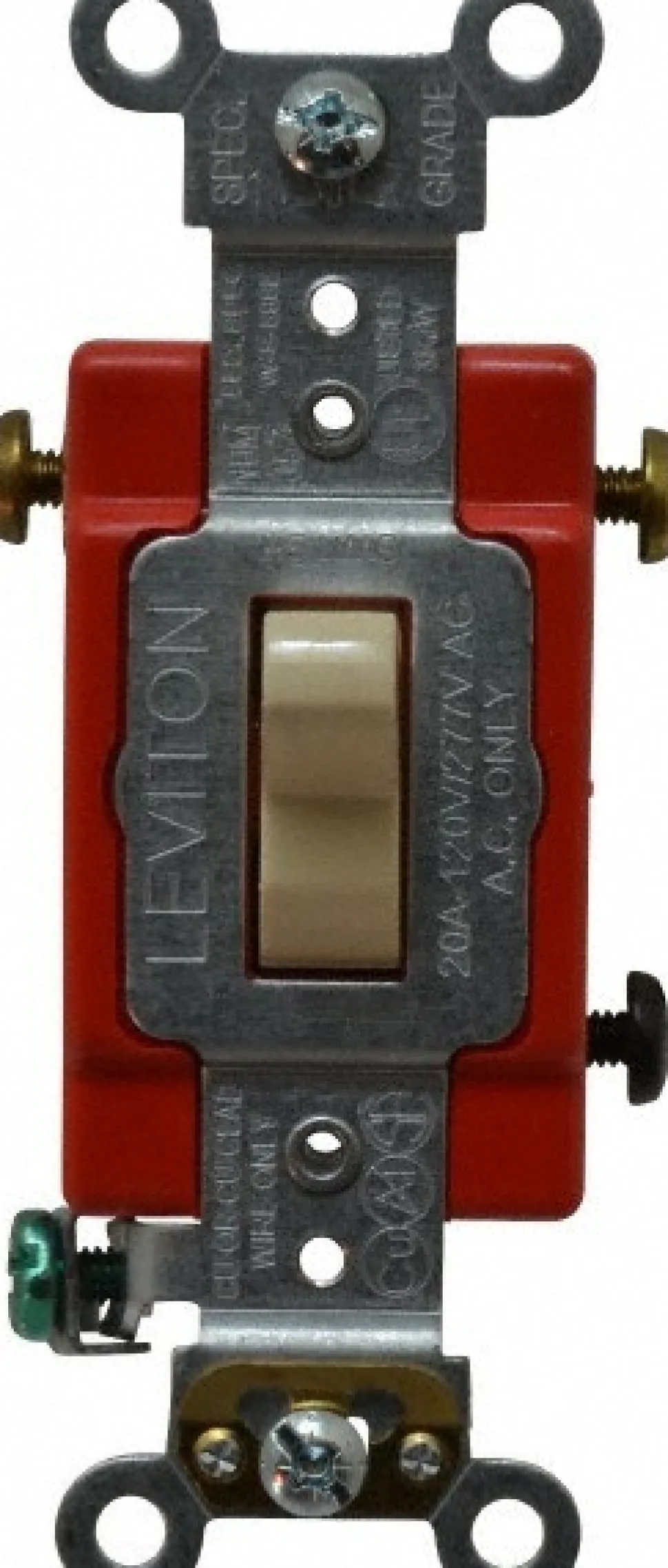 3 Pole, 120 to 277 VAC, 20 Amp, Industrial Grade Toggle Three Way Switch