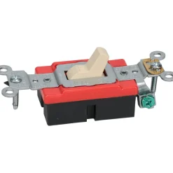 1 Pole, 120 to 277 VAC, 20 Amp, Industrial Grade Toggle Wall Switch