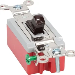 1 Pole, 120 to 277 VAC, 20 Amp, Industrial Grade Toggle Wall Switch