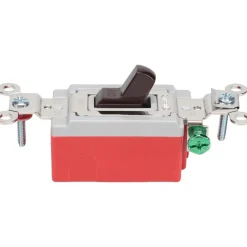 1 Pole, 120 to 277 VAC, 20 Amp, Industrial Grade Toggle Wall Switch