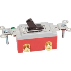 1 Pole, 120 to 277 VAC, 20 Amp, Industrial Grade Toggle Wall Switch