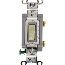 1 Pole, 120 to 277 VAC, 20 Amp, Industrial Grade Toggle Wall Switch