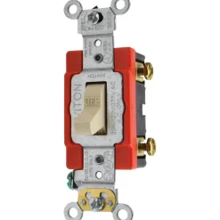 1 Pole, 120 to 277 VAC, 20 Amp, Industrial Grade Toggle Wall Switch