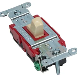 1 Pole, 120 to 277 VAC, 20 Amp, Industrial Grade Toggle Wall Switch